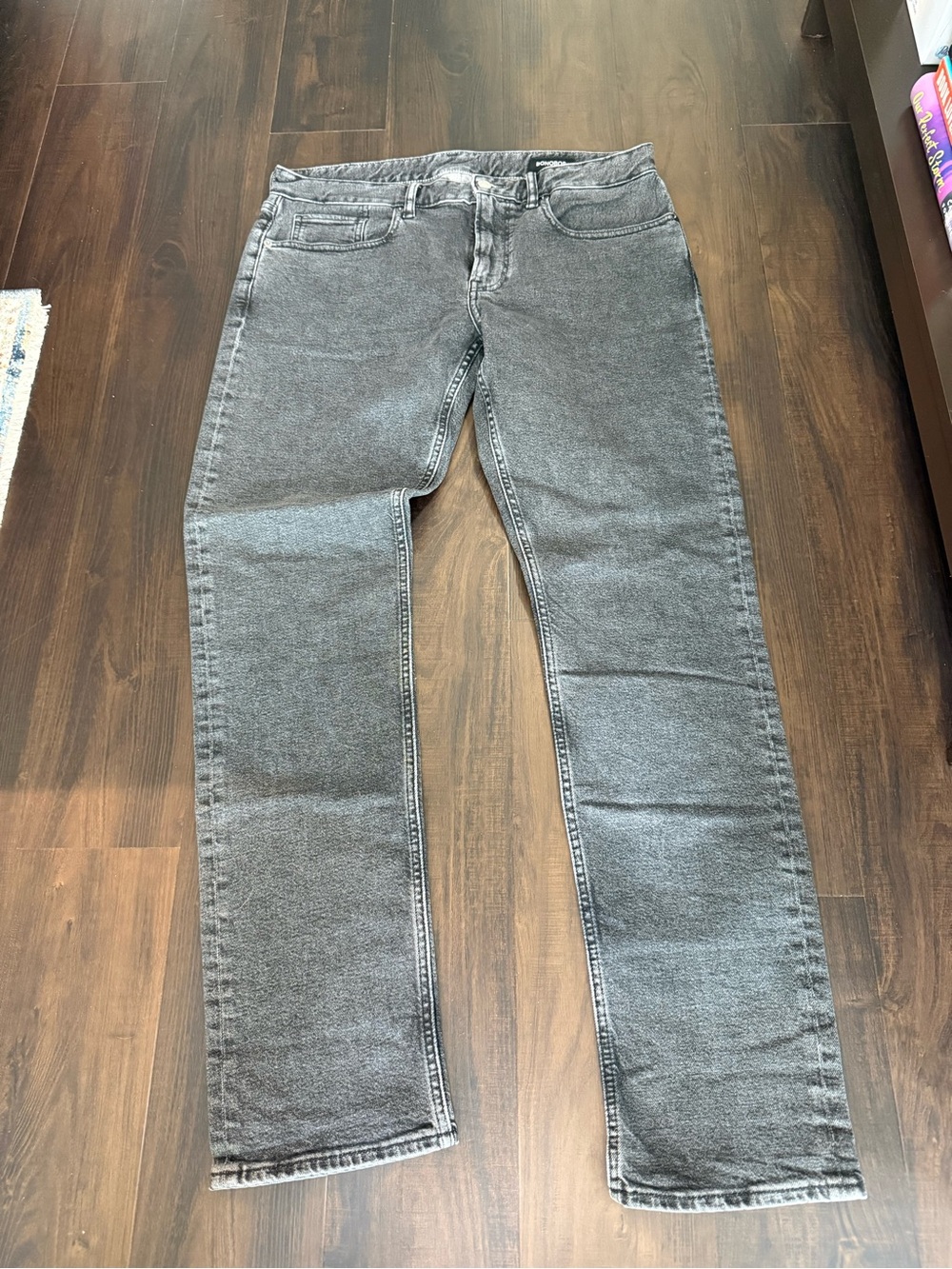 Bonobos Washed Gray Straight Leg Jeans Slim